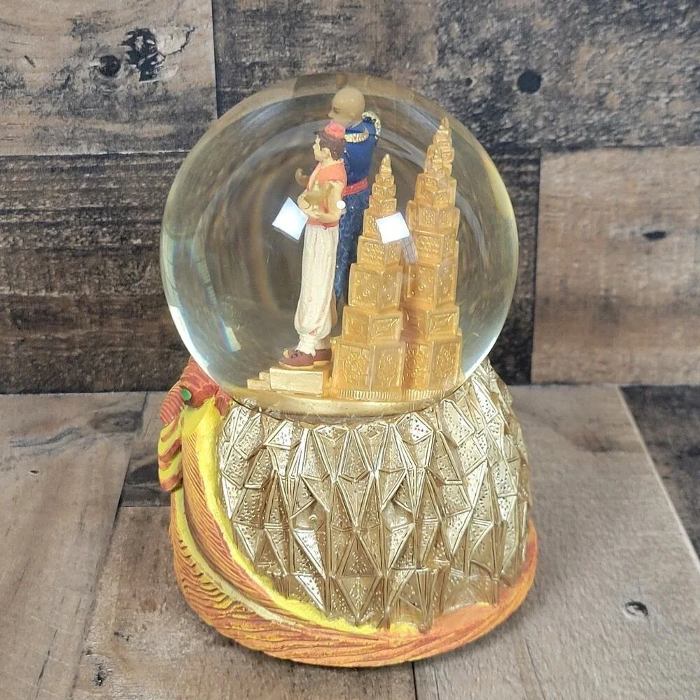 Disney Aladdin & Genie Broadway‎ Musical Snow Globe Never Had A Friend Like Me